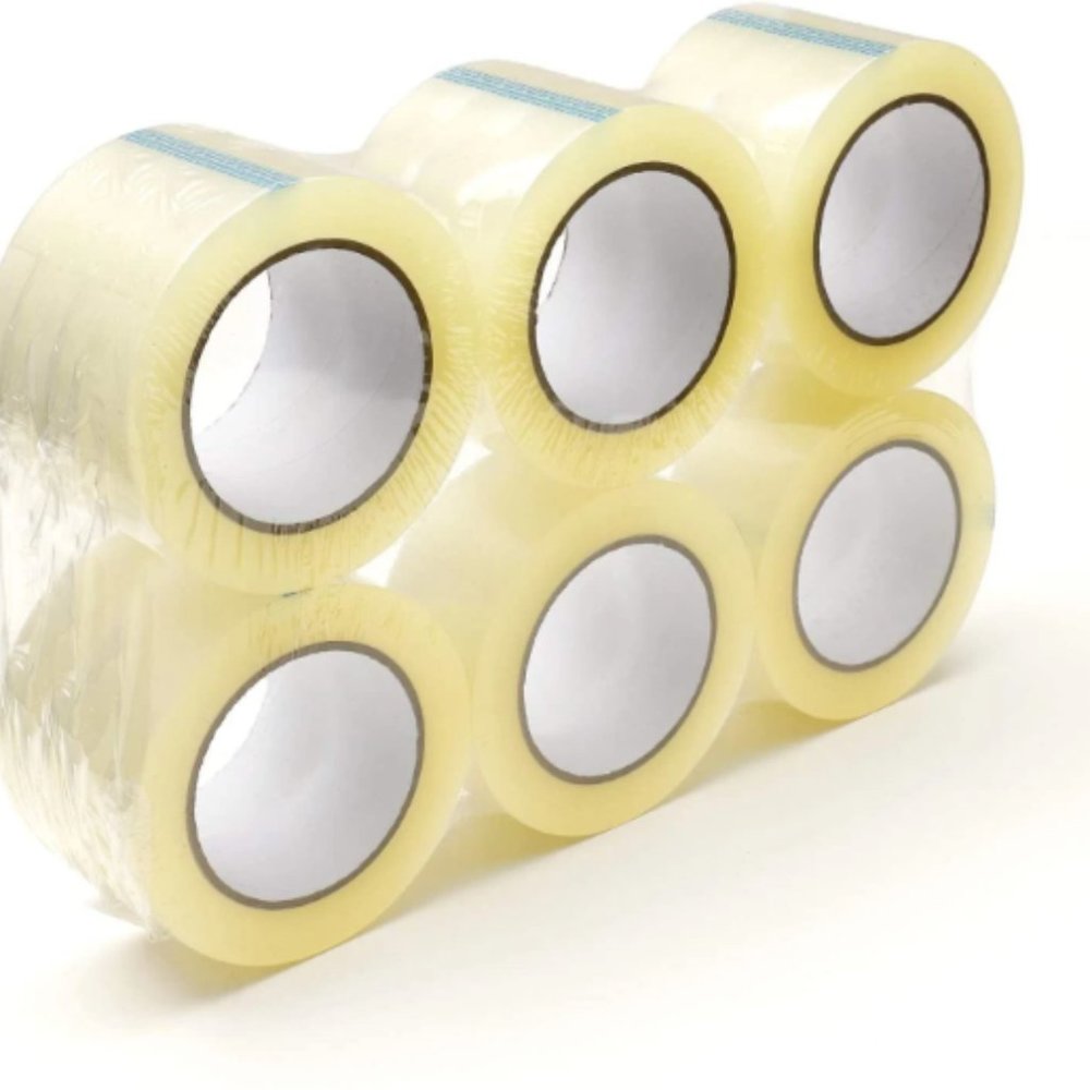 HD Clear Packaging Tape 6 ROLLS 3"x110 Yards 2Mil Heavy Duty tape Office